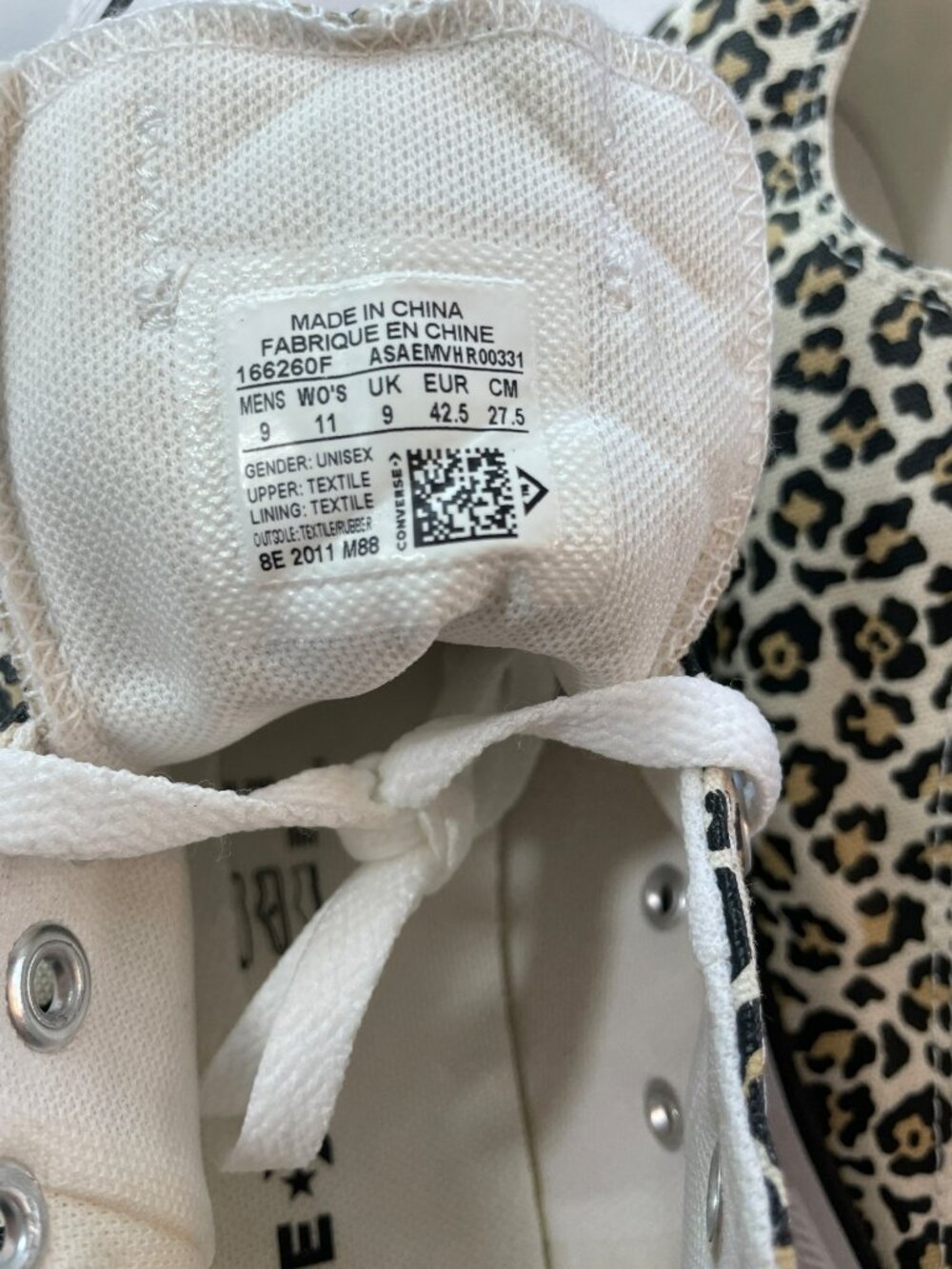 Converse Chuck Taylor All Star Leopard Print Low Top Sneakers Men's 9 Women's 11 - Picture 10 of 10